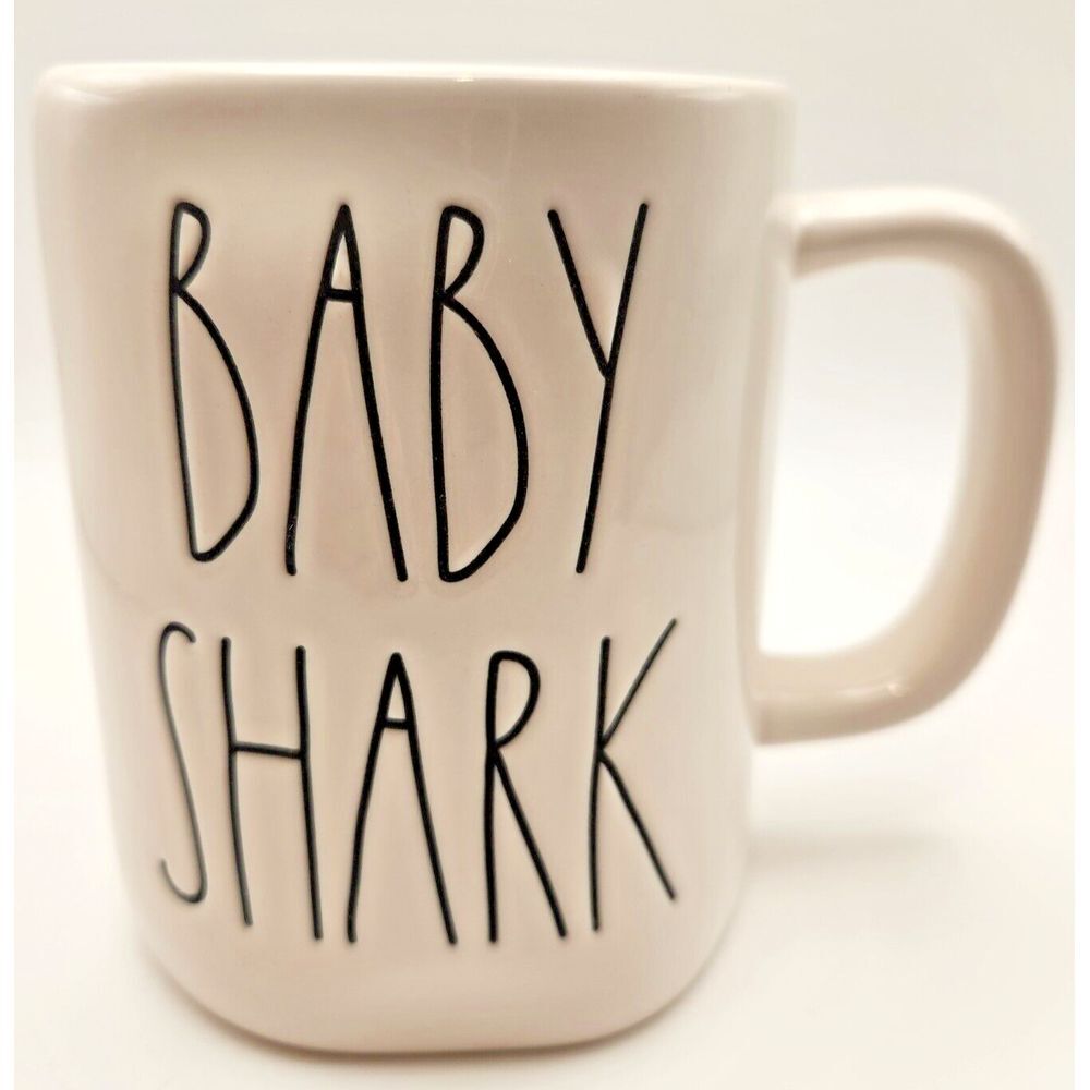 RAE DUNN‎ Artisan Collection #181 "BABY SHARK"  White Mug